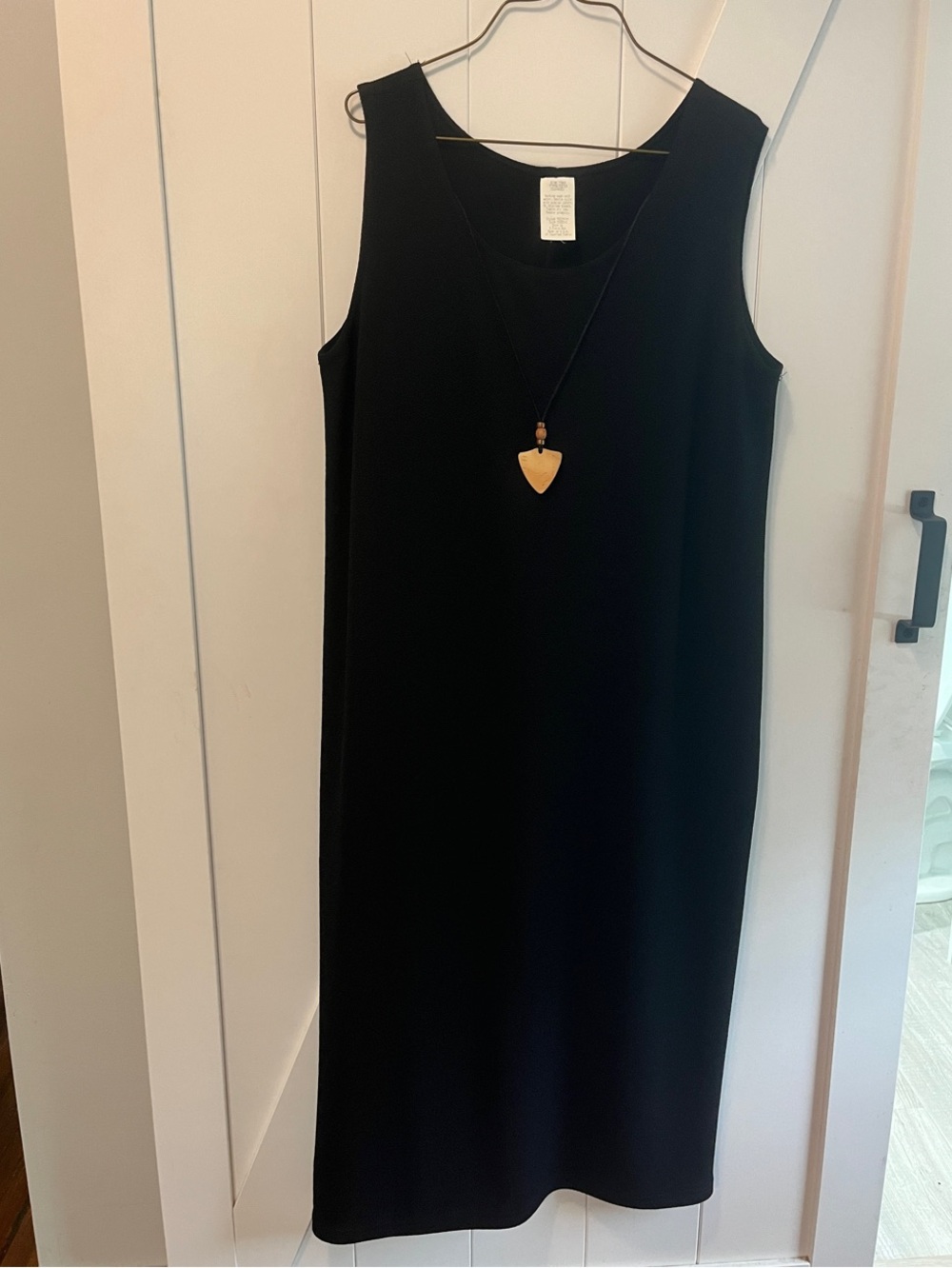 Vintage Black Sleeveless Maxi Dress